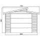 Garage en bois TORINO avec porte sectionnelle
