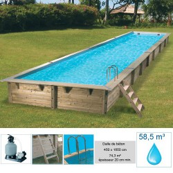 Piscine rectangulaire CALVI 1550x350