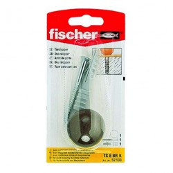 Blister arrêt de porte + fixation blanc Fischer