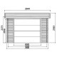Garage en bois LULEA avec porte sectionelle