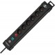 Bloc multiprises 6P+Int. Premium Noir