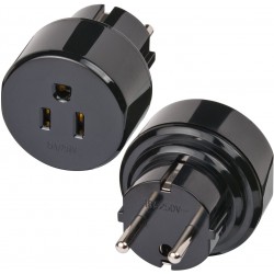 Adaptateur fiche US vers prise Schuko