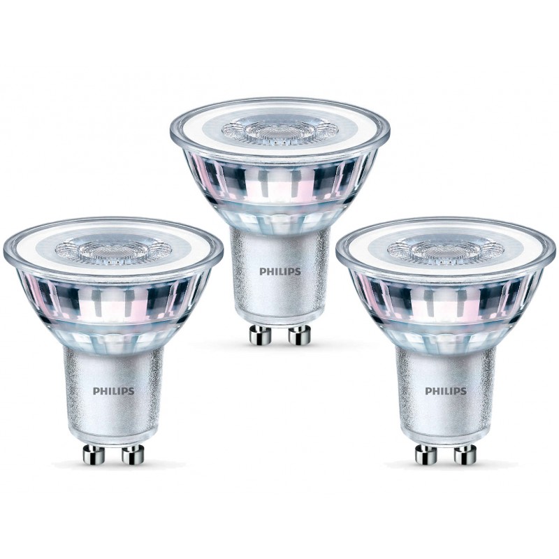3 Ampoules GU10 LED PHILIPS Classic 35W WW