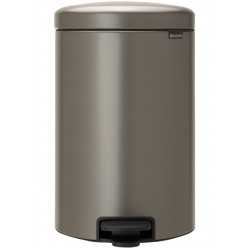 Poubelle 20 l à pédale BRABANTIA résine platinium