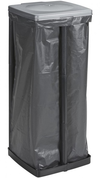 Support sac poubelle Keeeper noir-gris 60-120L