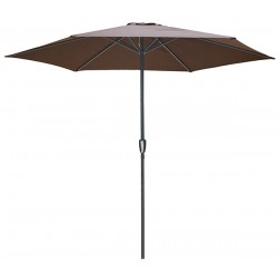 Parasol aluminium rond Ø 3m - Taupe