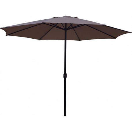 Parasol aluminium rond Ø 3m50 - Taupe