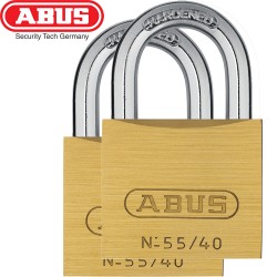 Set 2 Cadenas laiton ABUS 55/40