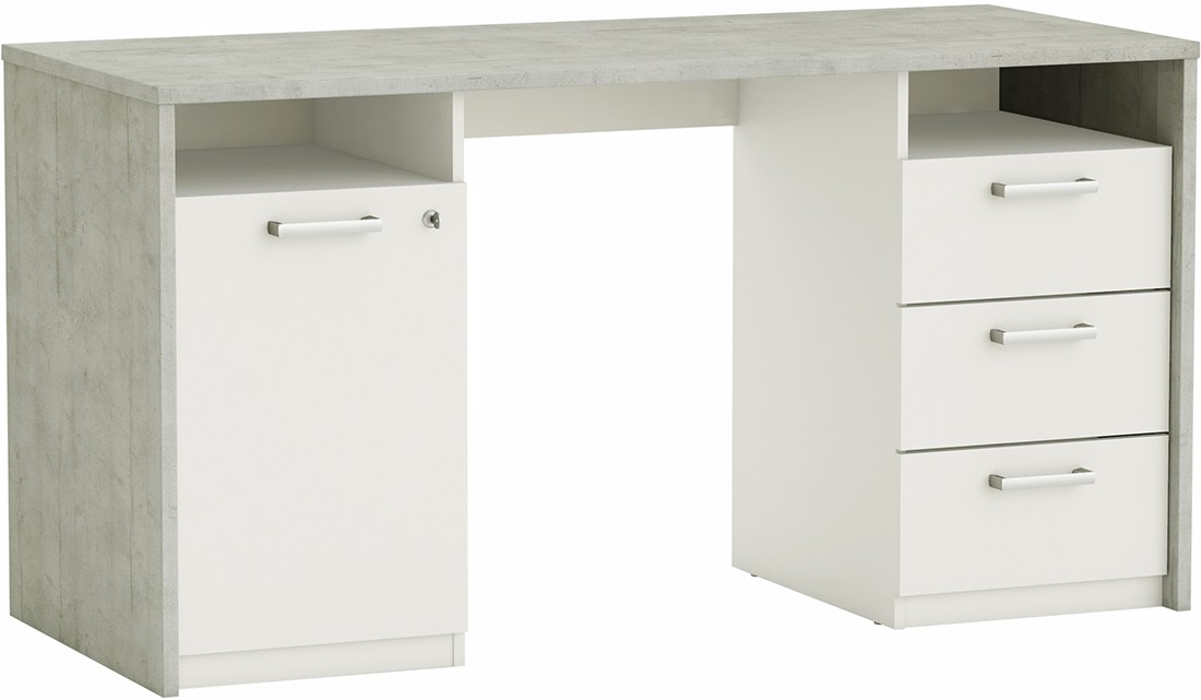 Bureau Blanc Beton : Bureau eden béton blanc