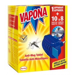 VAPONA Diffuseur Anti-moustiques+Tablettes