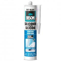 BISON Silicone sanitaire blanc