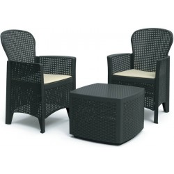 FIORE Set 2 Fauteuils + table basse