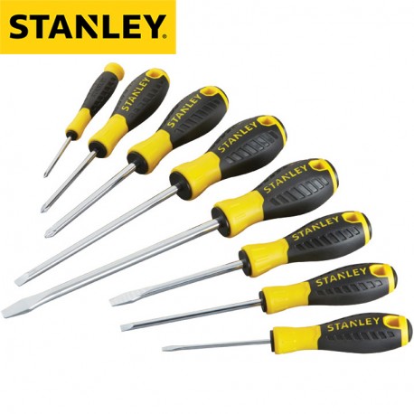 Jeu 8 tournevis STANLEY Essential