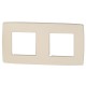 Plaque double horizontale NIKO Original crème