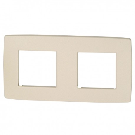 Plaque double horizontale NIKO Original crème