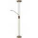 CHAMPION Lampadaire LED avec liseuse bronze