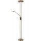 CHAMPION Lampadaire LED avec liseuse bronze