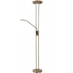 CHAMPION Lampadaire LED avec liseuse bronze