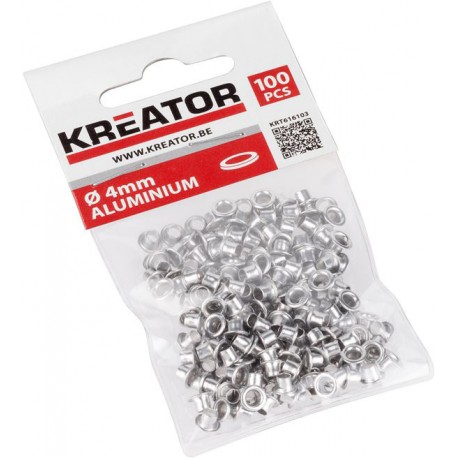 Oeillets en aluminium 4mm - 100pcs