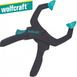 wolfcraft 3033000 - Serre-Joint à une main EHZ PRO - Saillie 100 mm -  Ouverture 700 mm - Force de Serrage 120 kg