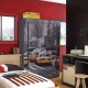 Garde-robe en tissus décor New-York