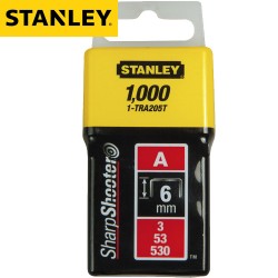 Agrafes STANLEY Type A 6mm - 1000Pcs