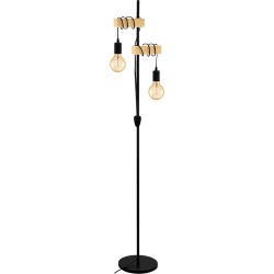 TOWNSHEND Lampadaire 2 ampoules - noir