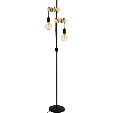 TOWNSHEND Lampadaire 2 ampoules - noir