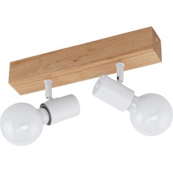 TOWNSHEND Barre 2 spots base bois - blanc