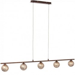 KRETA Suspension barre 5 lampes