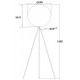 GOOSY Lampe sol trépied blanc