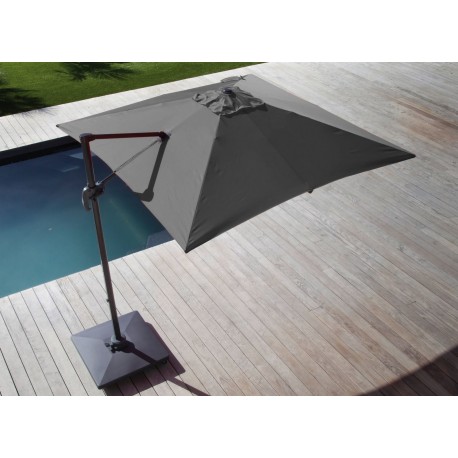 Parasol excentré ROMA 2,5x2,5 Anthracite