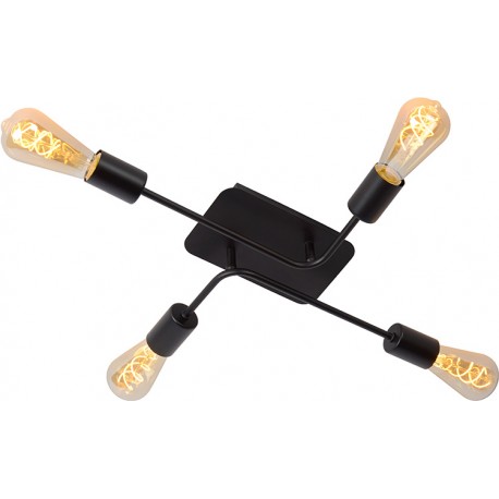 LESTER Plafonnier 4 ampoules - noir