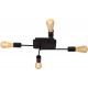 LESTER Plafonnier 4 ampoules - noir