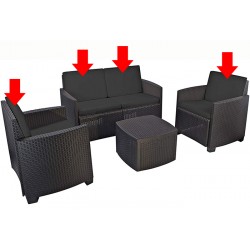 4 coussins pour set lounge ETNA