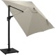 Parasol excentré PRESTIGE 1  3x3 Gris