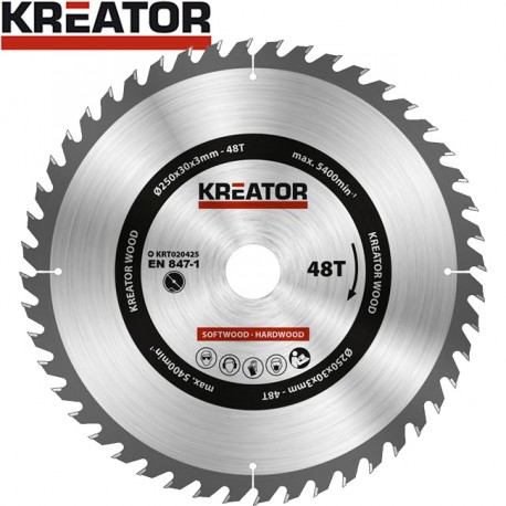 Lame de scie circulaire 250mm 48 dents