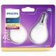 2 Ampoules Boule LED PHILIPS Mate E14 ~40W WW