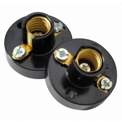 2 Sockets mignons E10 noirs