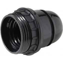 Socket E27 fileté avec bague noir