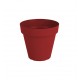 Pot rond CAPRI 16 rouge foncé