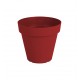 Pot rond CAPRI 18 rouge foncé