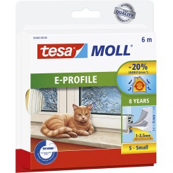 Bourrelet TESA Moll 'E' 6m Blanc