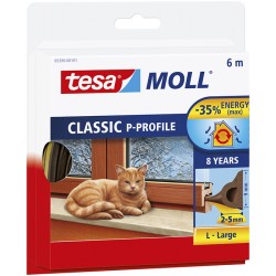 Tesamoll For Textiles Profilé d'isolation bas de porte Blanc