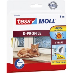 Bourrelet TESA Moll 'D' 6m Blanc