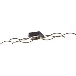 WAVE Plafonnier 3 barres LED noir 97cm