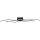 WAVE Plafonnier 3 barres LED noir 97cm