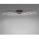 WAVE Plafonnier 3 barres LED noir 97cm