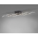 WAVE Plafonnier 3 barres LED noir 97cm