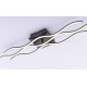 WAVE Plafonnier 3 barres LED noir 97cm